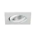 recessed spotlight TIRREL-R GU10 / PAR16 square, swivelling, with spacer GU10 IP20, powder coated, white dimmable