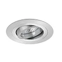 Recessed HV spot GU10, max. 50W, round, matt alu