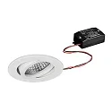 recessed spotlight TIRREL-R LED ON-OFF round, swivelling, switchable IP20, white 