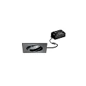 recessed spotlight TIRREL-S LED ON-OFF square, swivelling, for VDU workstation, switchable IP20, glossy, black 