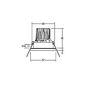 Recessed outdoor LED downlight, IP65, 230V AC, 6W 3000K 510lm 38°, fixed, white