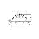 Brumberg recessed luminaire IP20, glossy, black  7W 680lm 3000K 20-40° 20-40° CRI 80-89