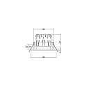 Brumberg downlight BB20 round, rigid, built-in version, switchable IP65, nickel matt 
