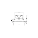 downlight BB21 square, rigid, built-in version, switchable IP65, nickel matt 
