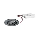 recessed spotlight TIRREL-R LED DIM round, swivelling IP20, titanium dimmable