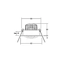 Brumberg recessed spotlight TIRREL-R LED DIM round, swivelling IP20, titanium dimmable
