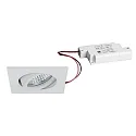 recessed spotlight TIRREL-S LED DIM square, swivelling IP20, powder coated, white dimmable