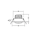 Brumberg recessed spotlight BRONNY LED PHASE-DIM round, swivelling, incl. driver, set of 1 IP20, white matt dimmable