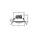 Brumberg Recessed LED spot set BB09 dim2warm incl. converter, IP20, round, 230V, 6W 1800-3000K 460lm 38°, swivelling 25°, matt nickel
