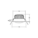 Brumberg recessed luminaire IP20, white  1230lm 3000K 20-40° 20-40°