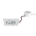 recessed spotlight TIRREL-S LED DIM ROUND-CONVERTER square, swivelling IP20, powder coated, white dimmable