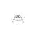 Brumberg recessed spotlight TIRREL-S LED DIM ROUND-CONVERTER square, swivelling IP20, glossy, black dimmable