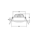 Brumberg recessed luminaire IP20, glossy, black  7W 680lm 3000K 20-40° 20-40° CRI 80-89