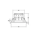 Brumberg outdoor recessed luminaire BB20 round, rigid IP65, nickel matt dimmable