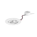 recessed luminaire IP65, glossy, white  7W 620lm 3000K 20-40° 20-40° CRI 80-89