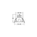 ceiling recessed luminaire APOLLO MICRO square, direct IP20, silver dimmable