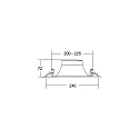 Brumberg ceiling recessed luminaire DIOS MIDI round, direct IP20, silver 
