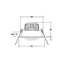 Brumberg recessed spotlight TIRREL-R LED DIM CONNECTION-BOX round, swivelling, DALI controllable IP20, powder coated, white dimmable