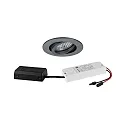 recessed spotlight TIRREL-R LED DIM CONNECTION-BOX round, swivelling, DALI controllable IP20, titanium dimmable