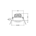 Brumberg recessed spotlight TIRREL-S LED DIM CONNECTION-BOX square, swivelling, for VDU workstation, DALI controllable IP20