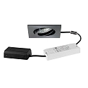 recessed spotlight TIRREL-S LED DIM CONNECTION-BOX square, swivelling, for VDU workstation, DALI controllable IP20, glossy