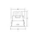 Brumberg ceiling recessed luminaire BINATO swivelling, rotatable, direct IP20, black dimmable