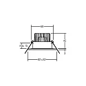 Brumberg recessed luminaire ITANSA S BB 16 square LED IP54, black matt dimmable 6W 680lm 3000K 20-40° 20-40° CRI 80-89