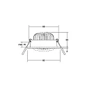 Brumberg recessed luminaire IP20, glossy, white dimmable 7W 680lm 3000K 20-40° 20-40° CRI 80-89
