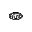 ceiling recessed luminaire APOLLO MICRO round, direct IP20, black, transparent dimmable