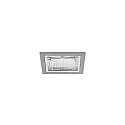 ceiling recessed luminaire APOLLO MINI square, direct IP20, silver, transparent dimmable