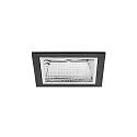 ceiling recessed luminaire APOLLO MINI square, direct IP20, black, transparent dimmable