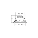 Brumberg ceiling recessed luminaire APOLLO MINI square, direct IP20, black, transparent dimmable