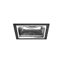 ceiling recessed luminaire APOLLO MIDI square, direct IP20, black, transparent dimmable