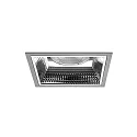 ceiling recessed luminaire APOLLO MAXI square, direct IP20, silver, transparent 