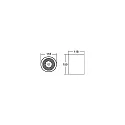 downlight APOLLO MINI smooth, round, DALI controllable IP20, powder coated, black dimmable
