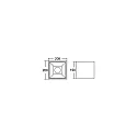 Brumberg downlight APOLLO MAXI square, smooth, DALI controllable IP20, powder coated, silver dimmable
