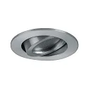 Recessed loudspeaker 3/4W, 20 Ohm, round, DA Ø 6.8cm, IP20, swivelling, matt alu