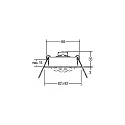 Brumberg Recessed loudspeaker 3/4W, 20 Ohm, square, DA Ø 6.8cm, IP20, swivelling, matt titanium