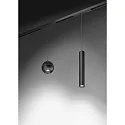 Brumberg track pendant luminaire PEPA PEN down, rigid, DALI controllable IP20, black matt dimmable