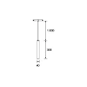 Brumberg track pendant luminaire PEPA PEN down, rigid, DALI controllable IP20, black matt dimmable