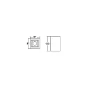 Brumberg downlight APOLLO MICRO square, DALI controllable, faceted IP20, powder coated, white dimmable
