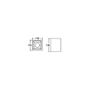 Brumberg downlight APOLLO MINI square, DALI controllable, faceted IP20, powder coated, silver dimmable