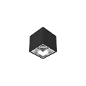downlight APOLLO MIDI square, DALI controllable, faceted IP20, powder coated, black dimmable