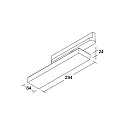Brumberg 3-phase spot BALI MINI-S S 72°/53° DALI-2 - 29.4CM swivelling, rotatable, DALI controllable, with lens optics IP20