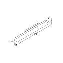 Brumberg 3-phase spot BALI MIDI AS 75°/76° DALI-2 - 58.7CM rotatable, DALI controllable, with lens optics IP20, silver matt dimmable