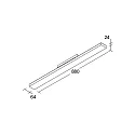 Brumberg 3-phase spot BALI MAXI AS 97°/91° DALI-2 - 88CM rotatable, DALI controllable, with lens optics IP20, black matt dimmable