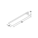 Brumberg 3-phase spot BALI MEGA DA-WB 96°/83° DALI-2 - 58.7CM rotatable, DALI controllable, with lens optics IP20, black matt dimmable
