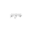 Brumberg ceiling luminaire TAGES 3 flames, square, long GU10 IP20, black matt dimmable