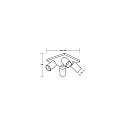 ceiling luminaire TAGES 4 flames, square GU10 IP20, black matt dimmable