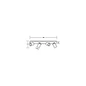 Brumberg spotlight bar TAGES 4 flames, square, long GU10 IP20, black matt dimmable